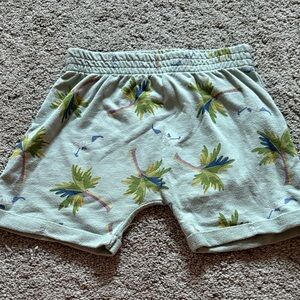 MAD Engine Tropical Palm Kids Shorts - Green and Blue